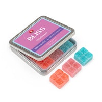 bliss gummy bears in a tin